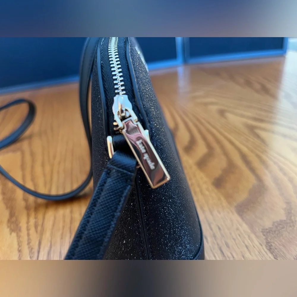 Kate Spade Black Sparkle Dome Crossbody Bag